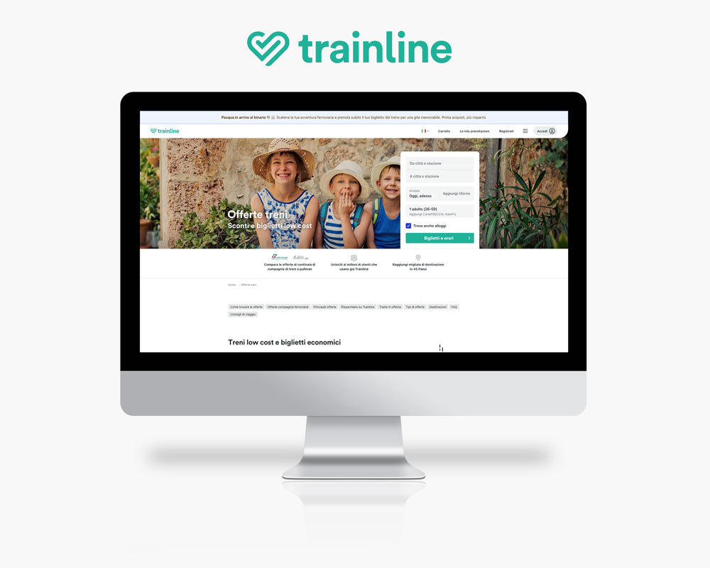 Visita il sito web di Trainline e scopri le offerte per il tuo prossimo viaggio